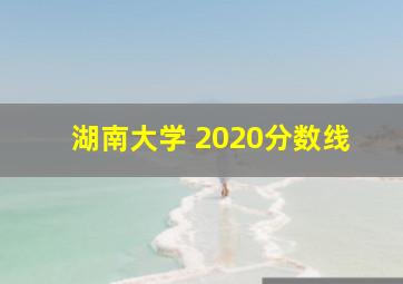 湖南大学 2020分数线